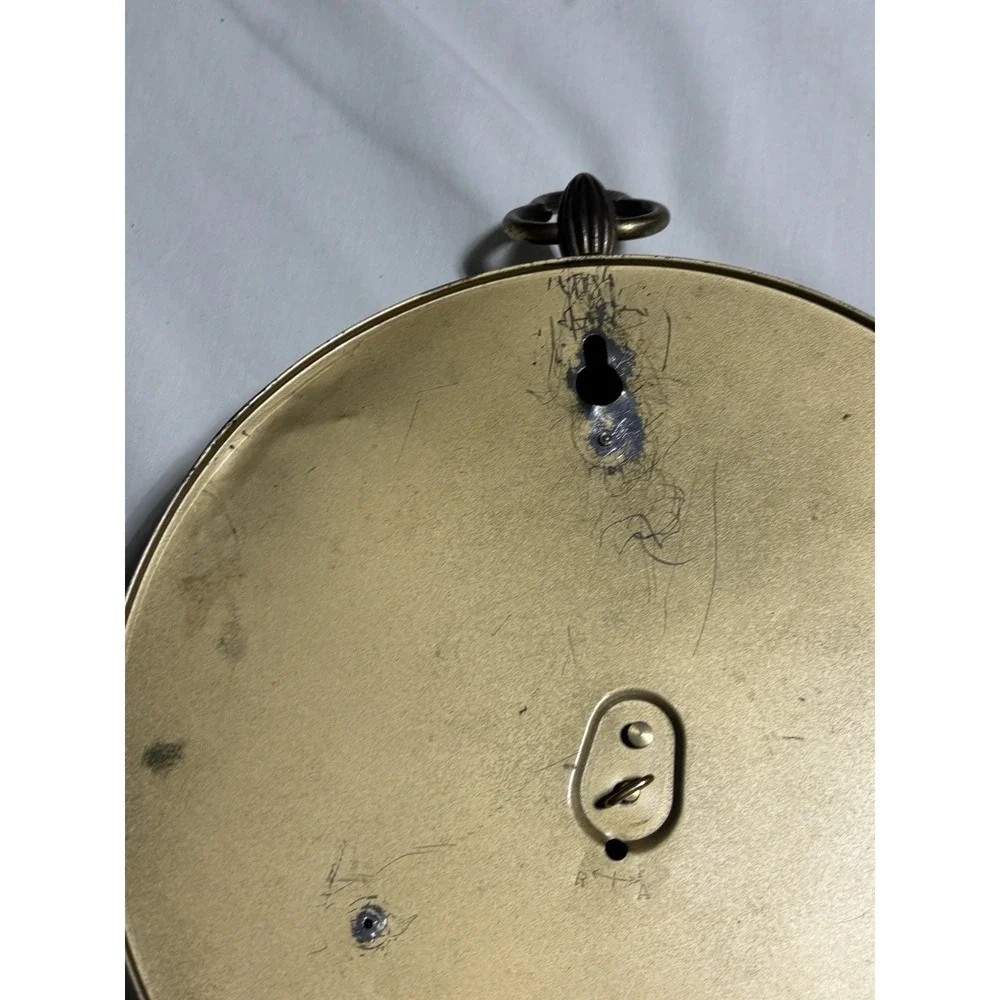 Semca 8 Day Swiss Mid Century Brass Pocket Watch Wall Clock *Working Condition*